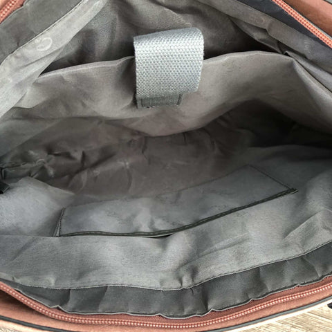 Pink Cotton Road Laptop Bag with lace print and dual handles for 15.6" laptops