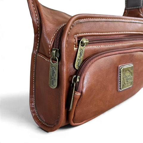 Cotton Road Sling Bag: Brown PU Leather Crossbody Bag for Versatile Style