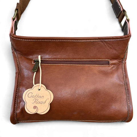 Cotton Road Sling Bag: Brown PU Leather Crossbody Bag for Versatile Style