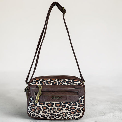 Cotton Road Sling Bag: Stylish BROWN Leopard Print PU Leather Crossbody