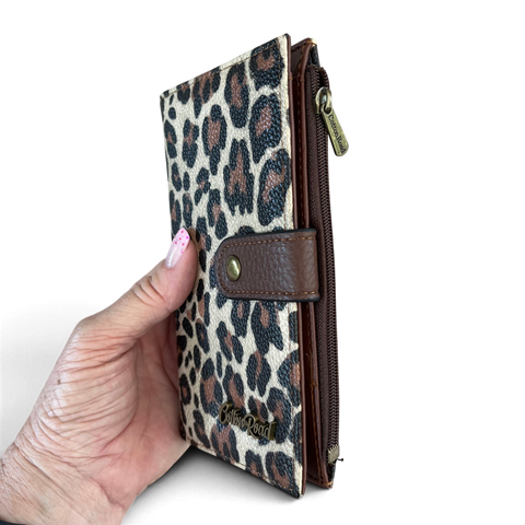 Cotton Road Sling Bag: Stylish BROWN Leopard Print PU Leather and matching Wallet