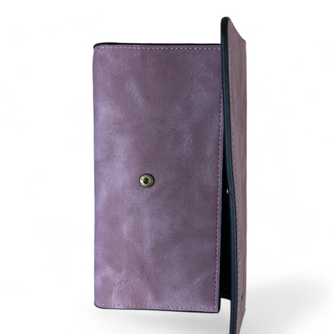 Cotton Road Large Tri-fold PINK PU Leather Wallet