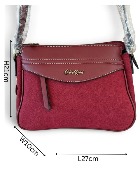 Cotton Road Sling Bag: MAROON PU Leather Crossbody for the stylish women