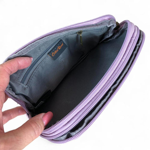 LILAC Floral Cotton Road Canvas Mini Sling Bag