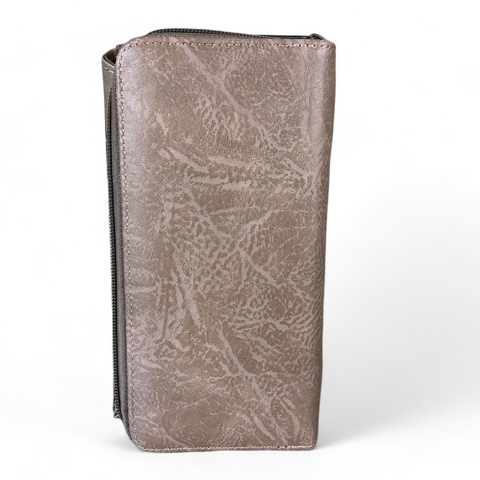 Large KHAKI PROTEA Tri-Fold Cotton Road PU Leather Wallet