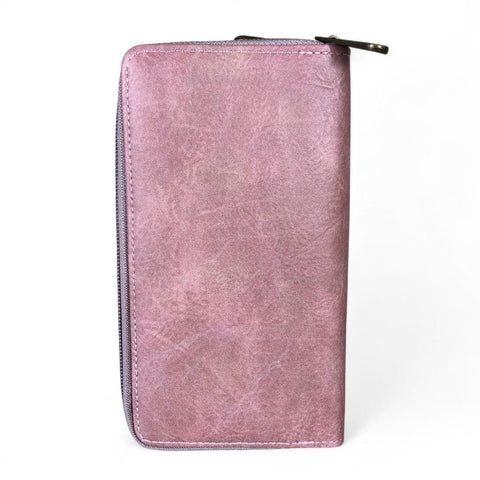 Large PINK FLORAL PU LEATHER Cotton Road Wallet