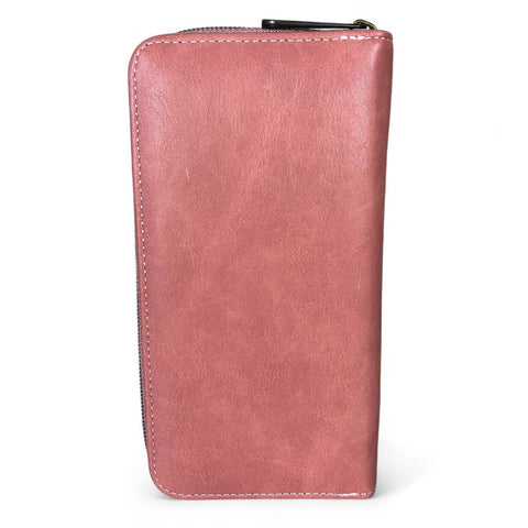 Large PINK PU Leather Cotton Road Wallet