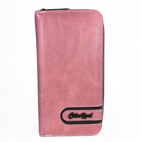Large PINK PU Leather Cotton Road Wallet