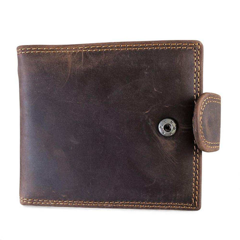 Leather Wallet: BROWN VIVACE MENS Genuine Leather Wallet with Clip