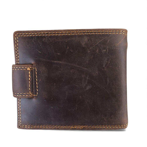 Leather Wallet: BROWN VIVACE MENS Genuine Leather Wallet with Clip