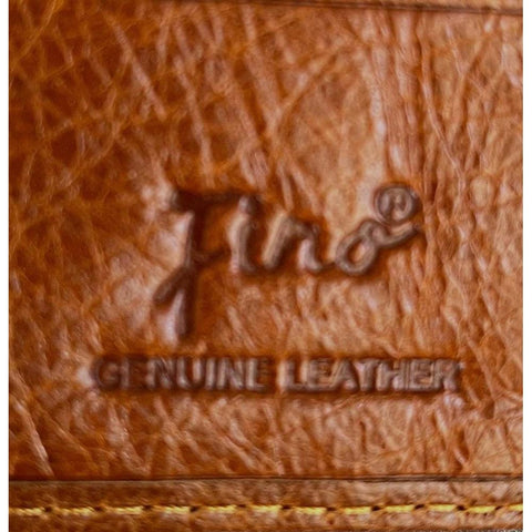Leather Wallet: Fino BROWN Genuine Leather with Clip