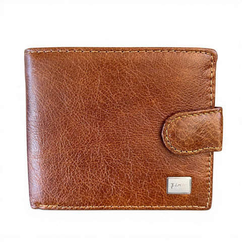 Leather Wallet: Fino BROWN Genuine Leather with Clip