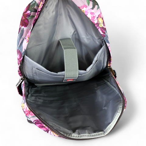 MAUVE FLORAL Canvas Cotton Road Backpack