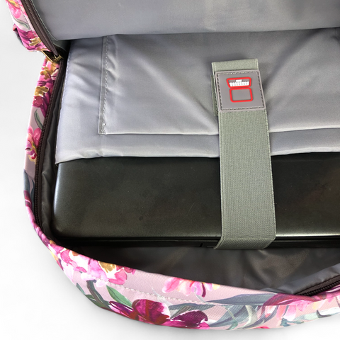 MAUVE FLORAL Canvas Cotton Road Backpack