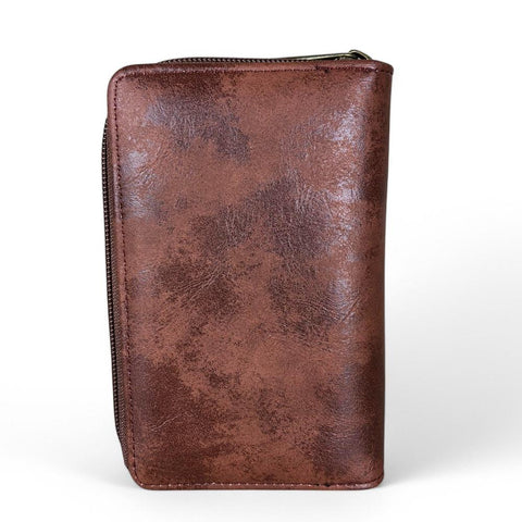 Medium BROWN PU Leather Cotton Road Wallet