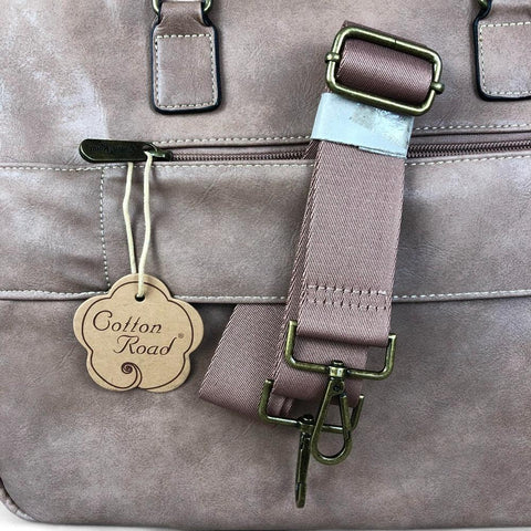 PINK Cotton Road PU Leather Laptop Bag