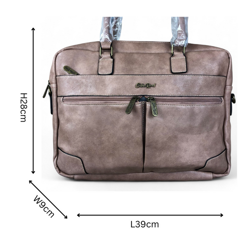 PINK Cotton Road PU Leather Laptop Bag