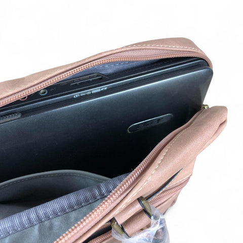 PINK Cotton Road PU Leather Laptop Bag