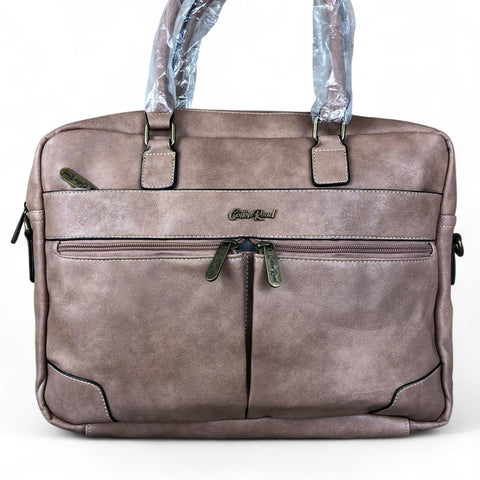 PINK Cotton Road PU Leather Laptop Bag