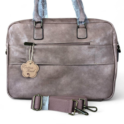 PINK Cotton Road PU Leather Laptop Bag