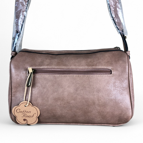 PINK Cotton Road PU Leather Sling Bag with BRANDED Strap