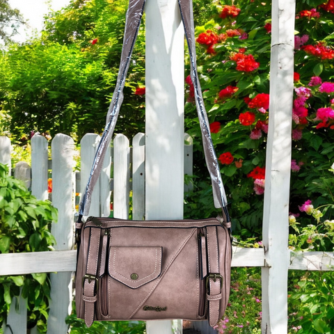 PINK Cotton Road PU Leather Sling Bag with BRANDED Strap