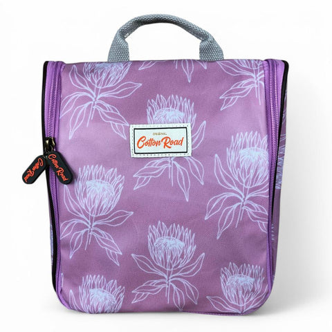 PINK Cotton Road PVC Hanging Vanity Bag with PROTEAS