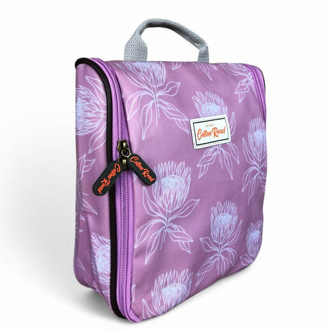 PINK Cotton Road PVC Hanging Vanity Bag with PROTEAS