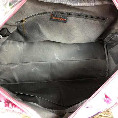PINK FLORAL PVC Cotton Road Handbag