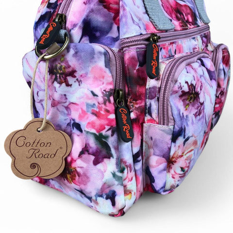 PINK FLORAL PVC Cotton Road Handbag