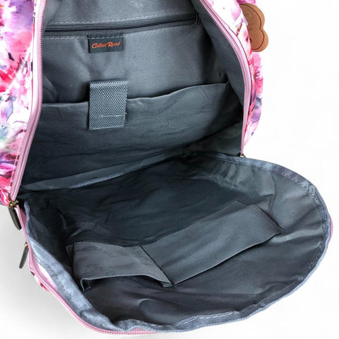 PINK/PURPLE FLORAL PVC Cotton Road Backpack