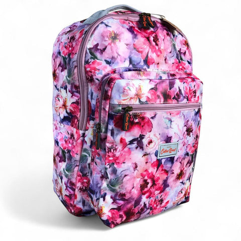 PINK/PURPLE FLORAL PVC Cotton Road Backpack