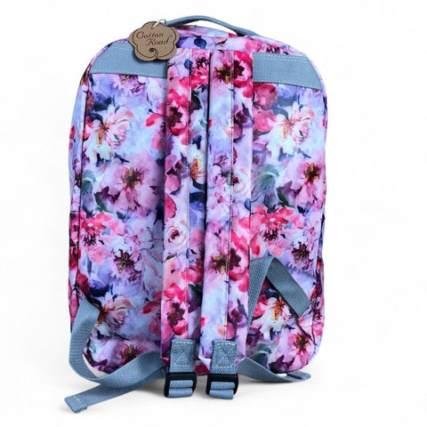 PINK/PURPLE FLORAL PVC Cotton Road Backpack