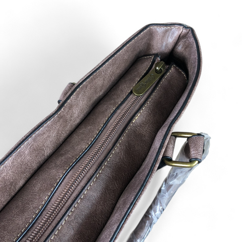 PURPLE Lace Print Cotton Road PU Leather Laptop Bag