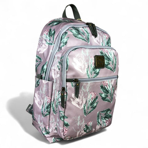 PURPLE PVC Cotton Road 15,6" Laptop Backpack with PROTEAS