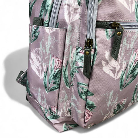 PURPLE PVC Cotton Road 15,6" Laptop Backpack with PROTEAS