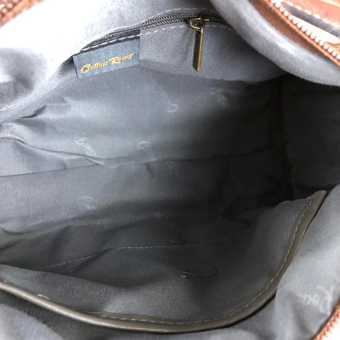 TAN BROWN Cotton Road PU Leather Sling Bag with BRANDED Strap
