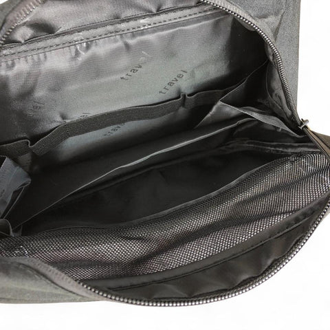 Toiletry Bag: BLACK Troocolor Canvas Hanging Vanity Bag