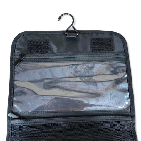 Toiletry Bag: BLACK Troocolor Canvas Hanging Vanity Bag