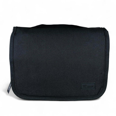 Toiletry Bag: BLACK Troocolor Canvas Hanging Vanity Bag