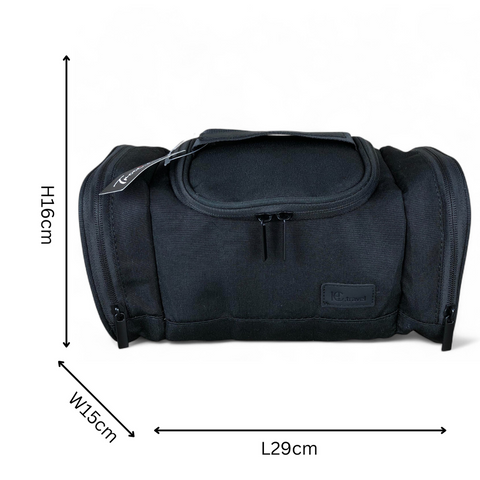 Toiletry Bag : BLACK Troocolor Canvas Vanity Bag