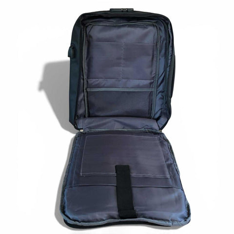VIVACE Backpack: BLACK Canvas BRANDED Laptop Backpack