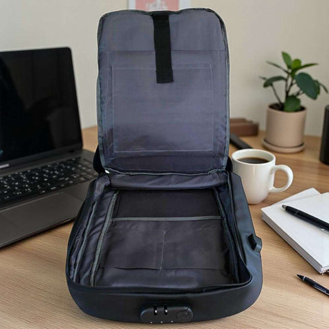VIVACE Backpack: BLACK Canvas BRANDED Laptop Backpack