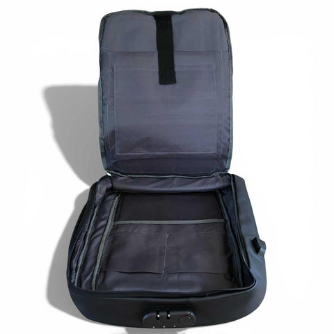 VIVACE Backpack: BLACK Canvas BRANDED Travel / Laptop Backpack