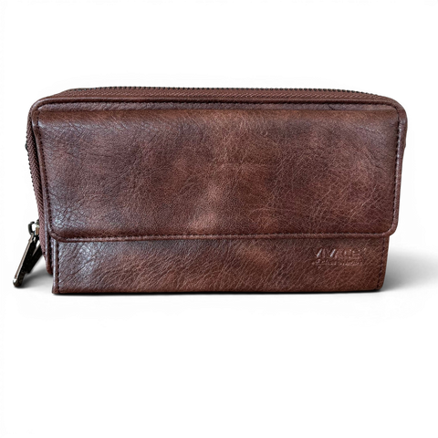 Vivace Wallet: Stylish BROWN PU Leather Cellphone Sling
