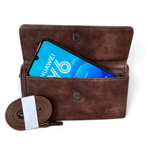 Vivace Wallet: Stylish BROWN PU Leather Cellphone Sling