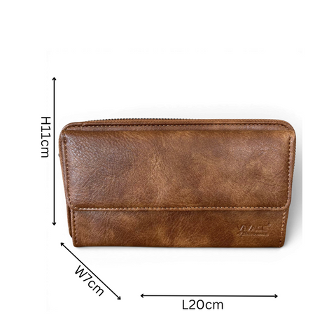Vivace Wallet: Stylish CAMEL BROWN PU Leather Cellphone Sling