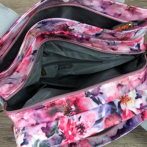 Cotton Road PINK PVC Handbag with FLOWERS