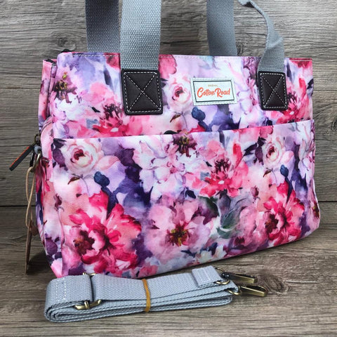 Cotton Road PINK PVC Handbag with FLOWERS