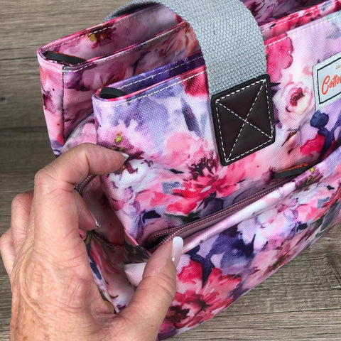 Cotton Road PINK PVC Handbag with FLOWERS
